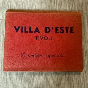 Viintage TIVOLI ITALY POSTCARD BOOK 10 blank cards